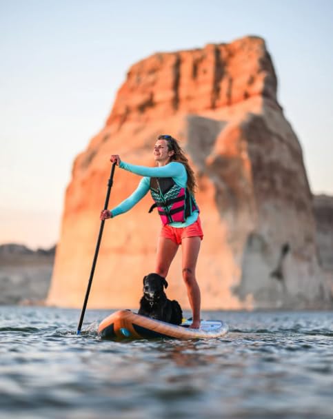 لوح التجديف القابل للنفخ Body Glove Performer GTS، لوح SUP مع جميع الملحقات، تصميم عريض وثابت، سطح مانع للانزلاق، ألواح تجديف قابلة للنفخ للشباب والكبار