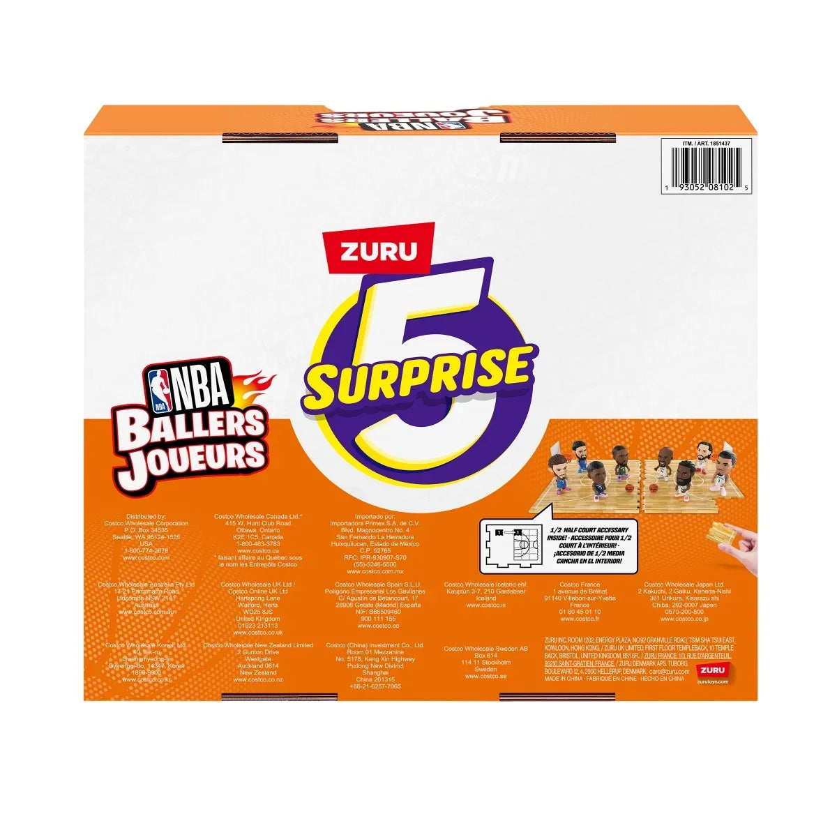 ZURU 5 Surprise NBA Ballers Series 2 – Official NBA Collectible Figures & Accessories, 4 Pack Surprise Unboxing Basketball Toy