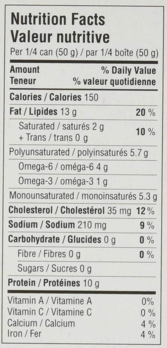 Kersen Boneless Canadian Sardine Fillets in Sunflower Oil, 8 x 200g (1.6 kg) | Kosher, High Protein, Ready to Eat