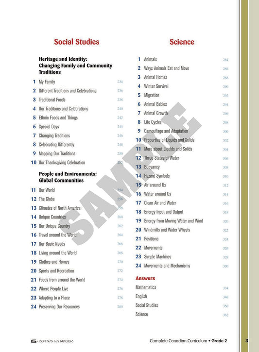 Complete Canadian Curriculum: Grade 2 (Enriched Edition) | Math, English, Social Studies & Science Workbook