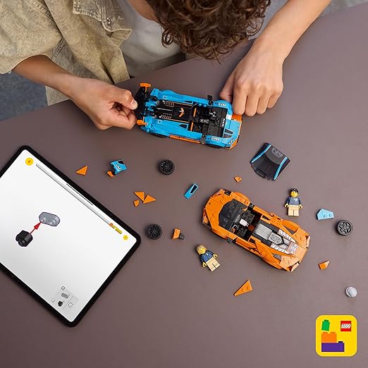 LEGO Speed Champions Lamborghini Revuelto & Huracán STO 77238 – 607-Piece Building Toy & Display Model