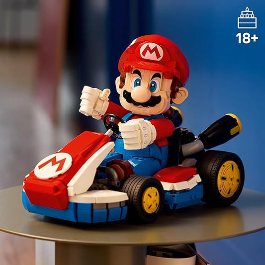 LEGO Super Mario: Mario Kart – Mario & Standard-Kart 72037 – 1.972-teiliges Ausstellungs- und Bauset für Erwachsene