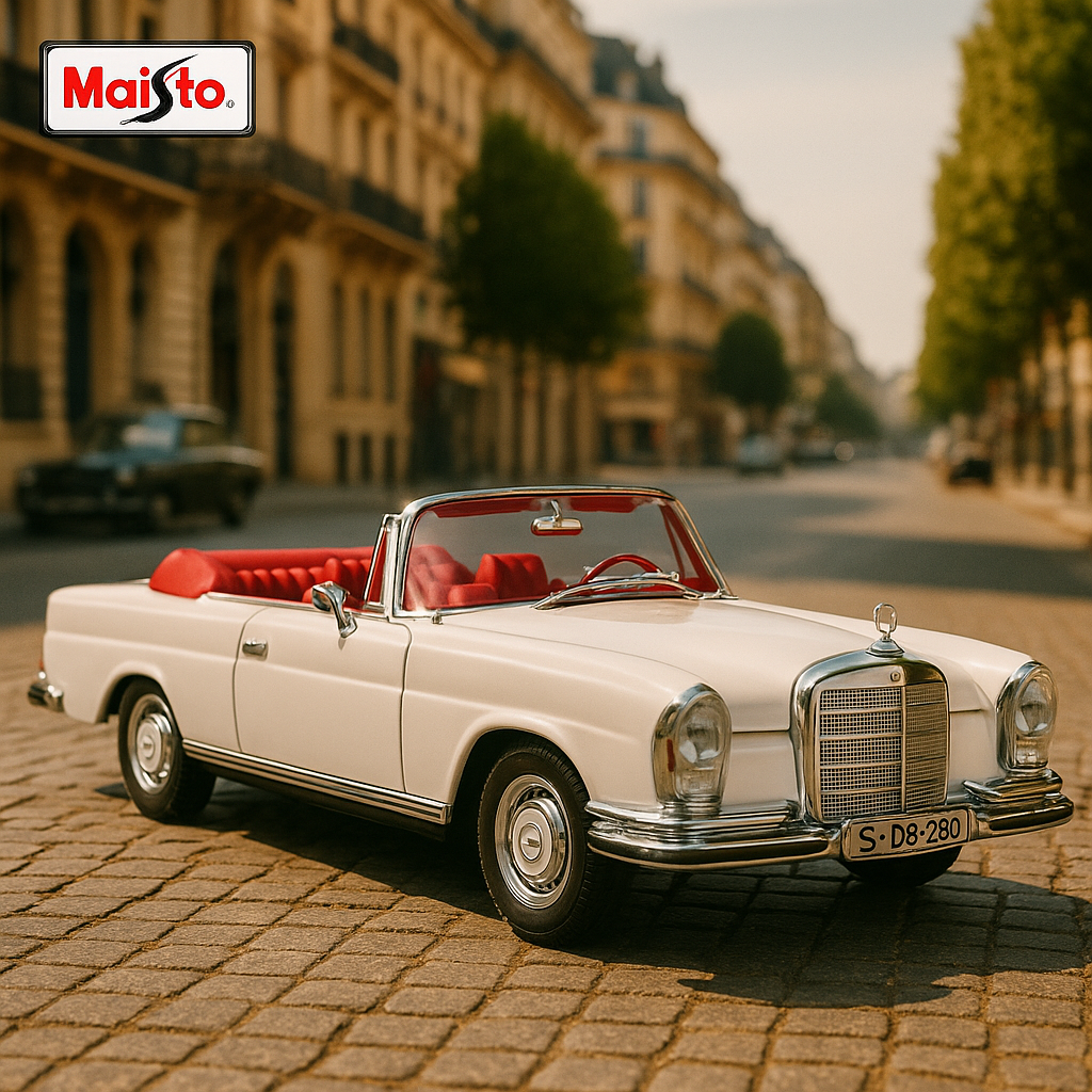 Mercedes-Benz 280 SE (1967) – 1:18 Classic Diecast Model Car – Collector’s Alloy Replica