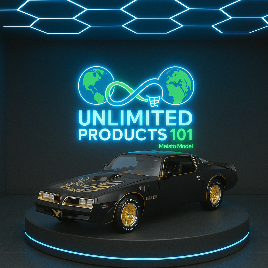 Maisto 1:18 SE 1978 Pontiac Firebird Trans Am Black & Gold Rear Edition – Diecast Model Car (Special Edition Classic American Muscle)