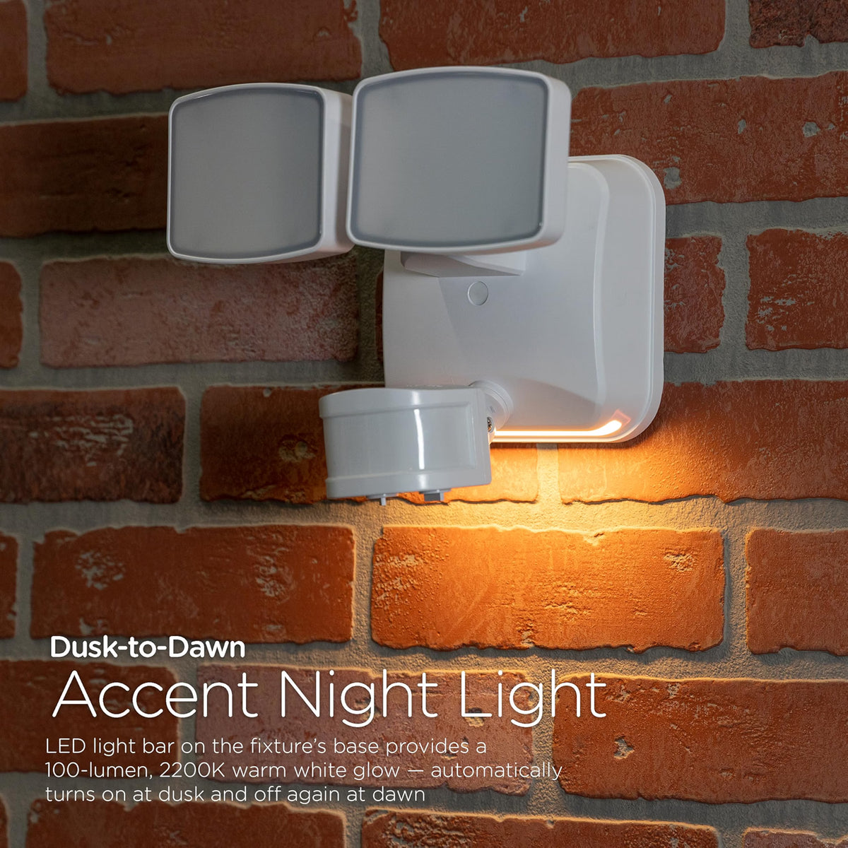 Enbrighten 2-in-1 LED Motion Security Light | 2300 Lumens | 180° Motion Detection | Dusk-to-Dawn Night Light