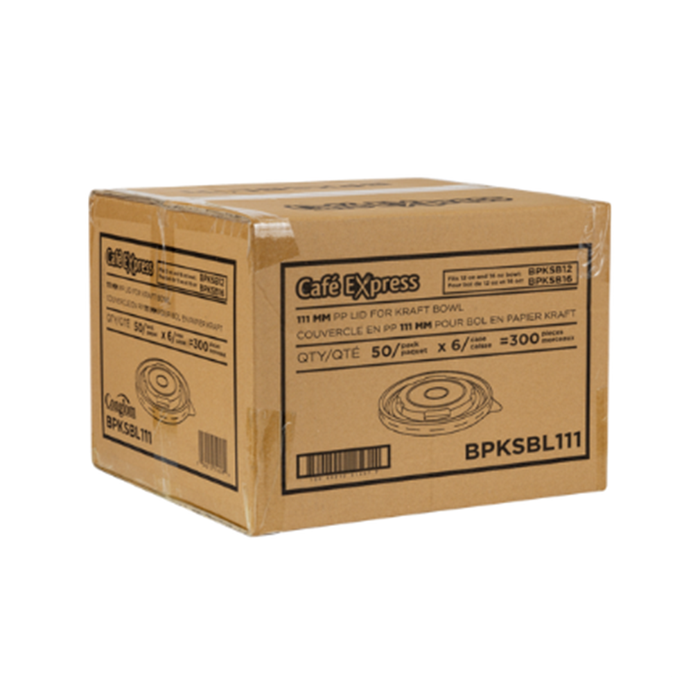 Café Express 12 + 16 oz Lid Kraft Bowl - Pack of 300