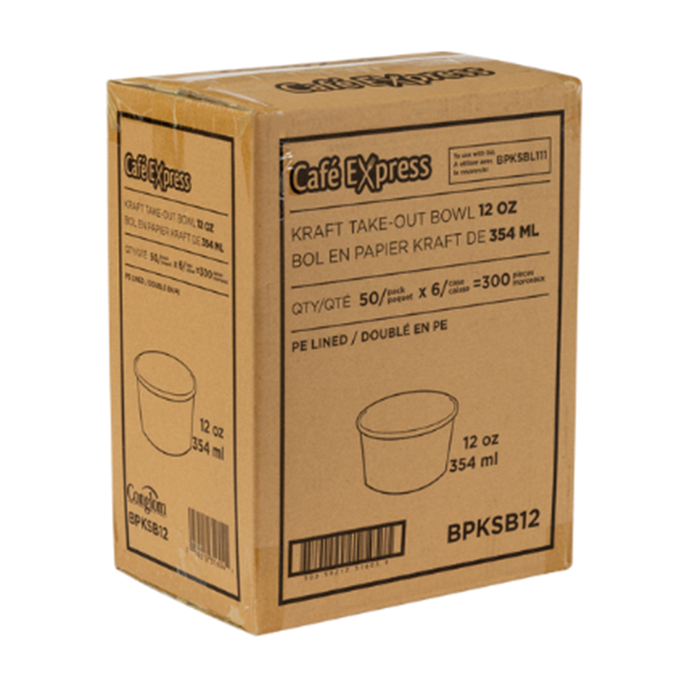 Café Express 12-oz Kraft Paper Bowl - Pack of 300
