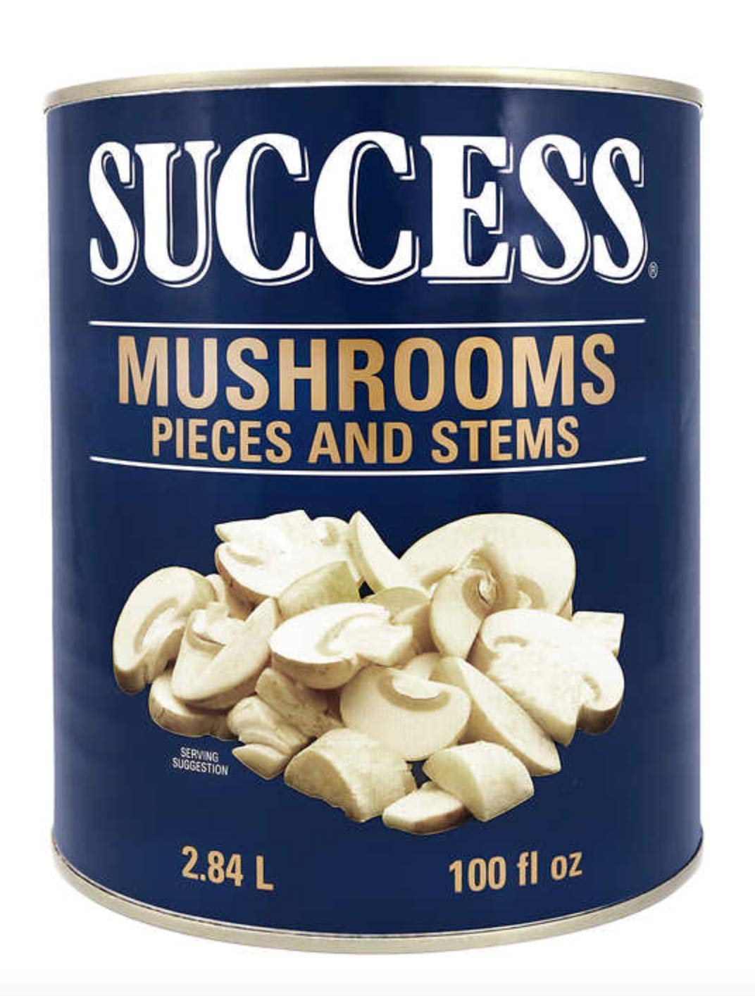 Success Champignons Mushrooms 2.84L - Canned Mushroom Pieces & Stems Bulk Size