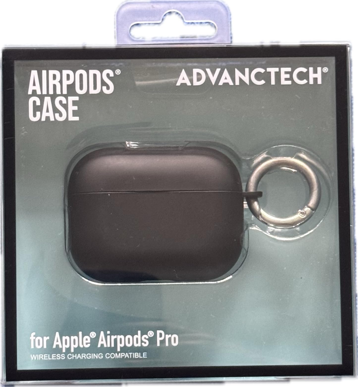 جراب حماية من السيليكون الناعم لسماعات AirPods Pro (الجيل الأول/الثاني، 2019/2022/2023) – يتضمن سلسلة مفاتيح – أسود