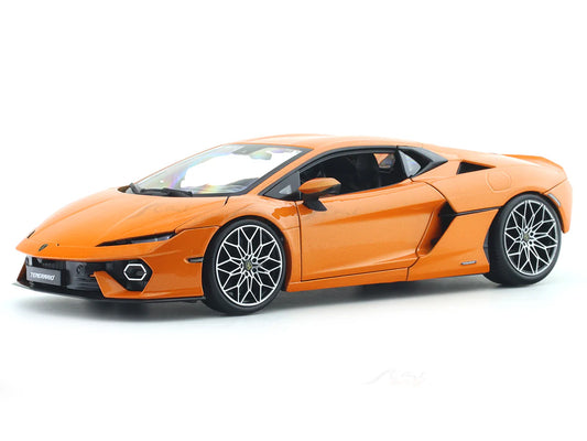 Lamborghini Temerario Orange 1:18 Diecast Model – Licensed Supercar Collectible with Opening Parts & Steerable Wheels
