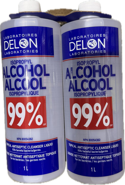 Delon 99% Isopropyl Alcohol – Pure Rubbing Alcohol (1 L)