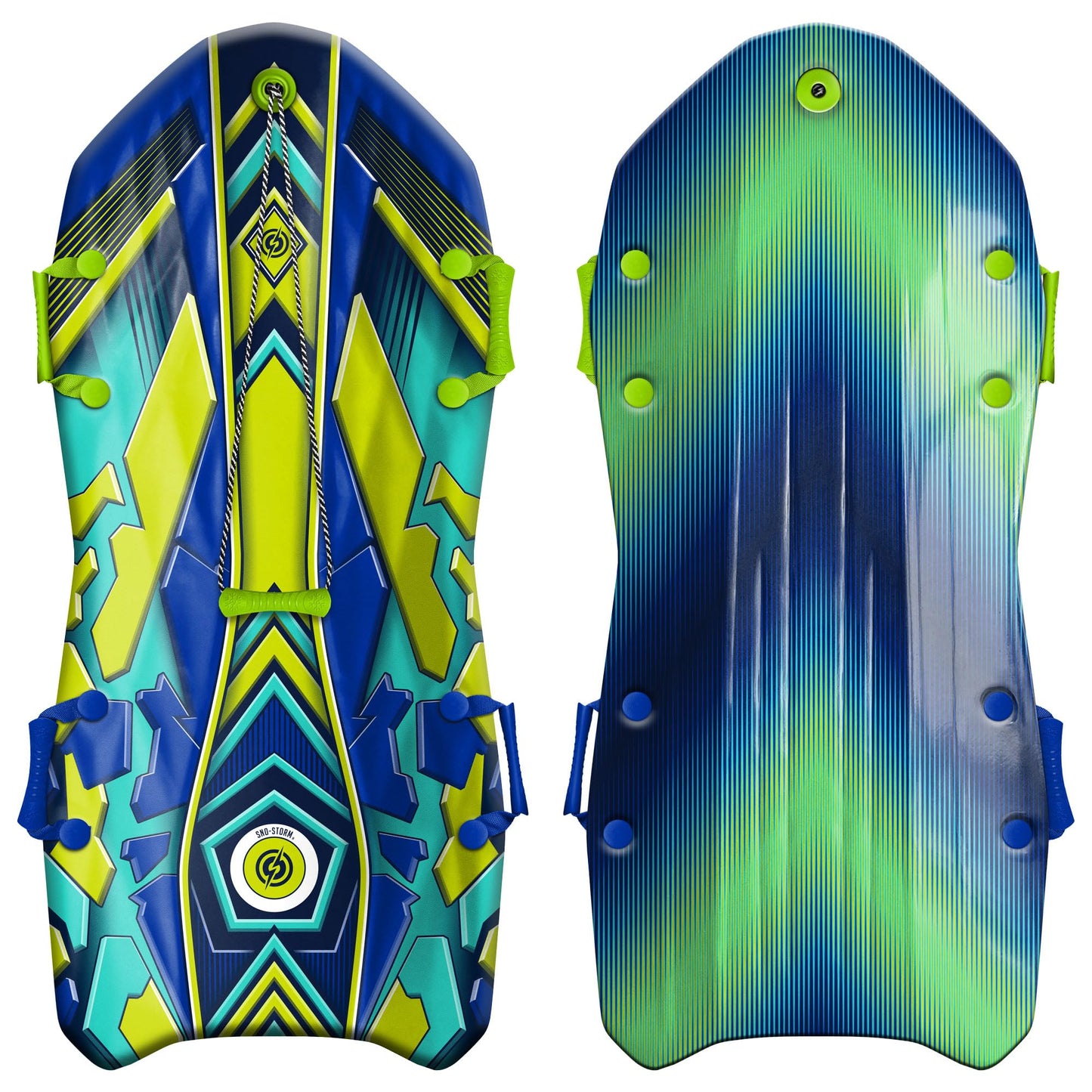 Sno-Storm Premium Foam Sno-Storm Snow Sled | Superior Foam Recreational Snow sled | Tow Rope and Handles | Sized for Youth and Adults | Contoured Deck Design | 50in-127cm Design Length