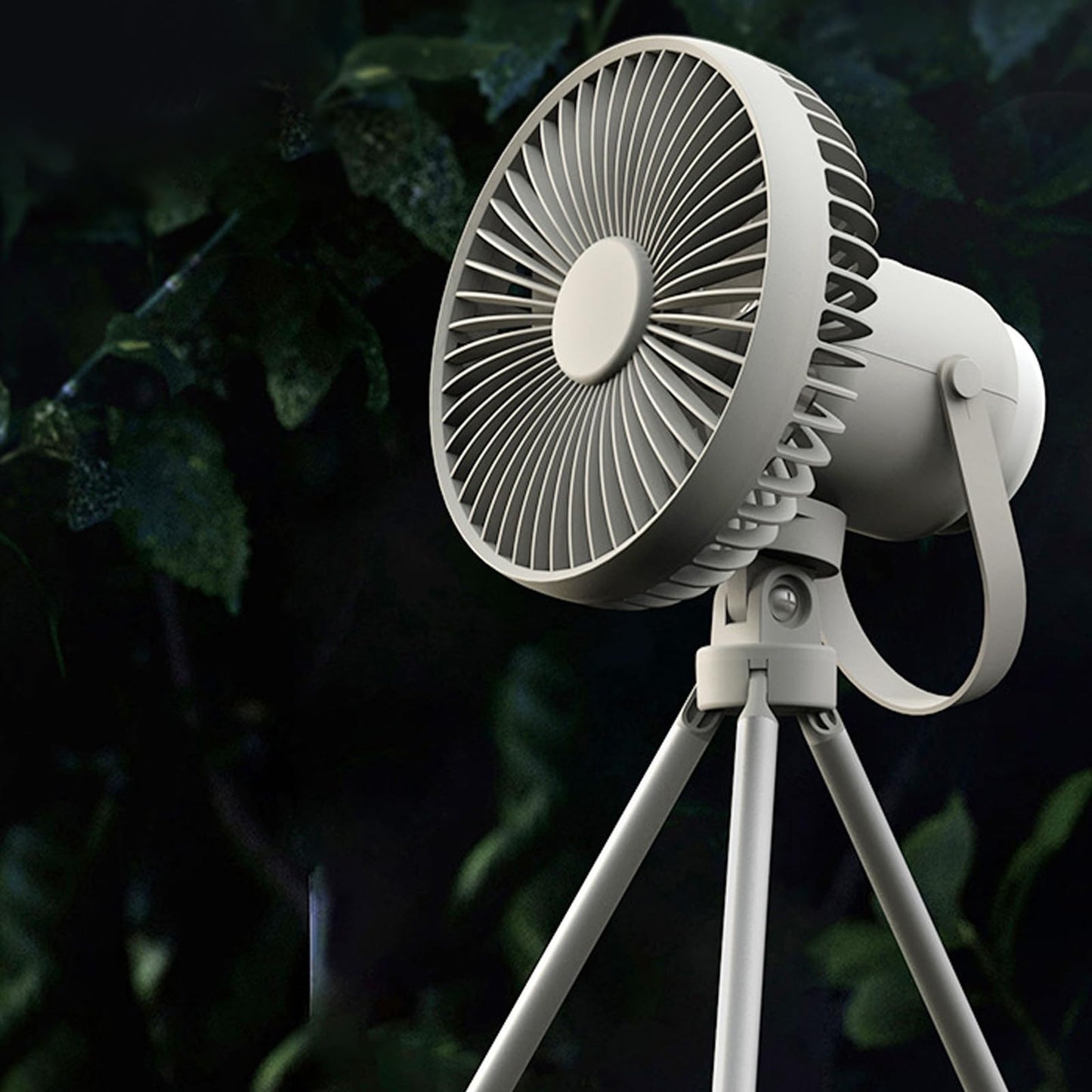3-in-1 tragbare LED-Outdoor-Lampe mit Ventilator, Powerbank, Hängeleuchte und wiederaufladbarem Ventilator – ideal für Camping und Wandern