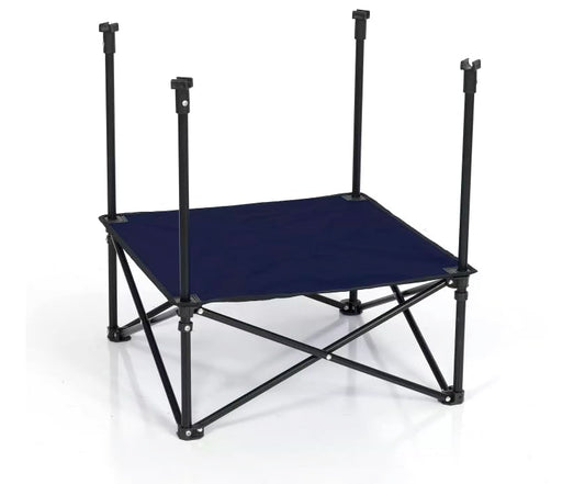 Campingtisch – Leichter, tragbarer Outdoor-Tisch mit Getränkehaltern – Kompakter Klapptisch für Camping, Grillpartys, Wohnmobile, Strände und Picknicks