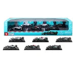 1:43 Mercedes Formula Racing Die Cast 6-Pack – Authentic F1 Collectible Cars with Premium Collector Box