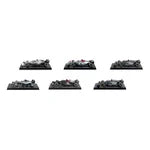 1:43 Mercedes Formula Racing Die Cast 6-Pack – Authentic F1 Collectible Cars with Premium Collector Box