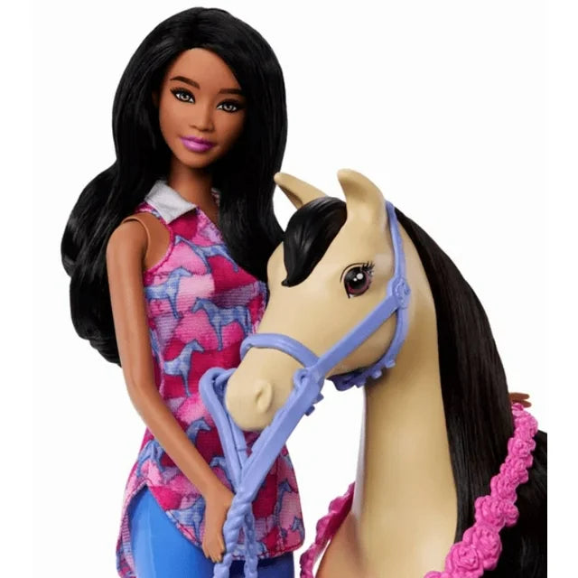 Barbie & Horses Riding Playset – Horseback Adventure Toy Set with Dolls, Horses & Accessories for Kids Ages 3+