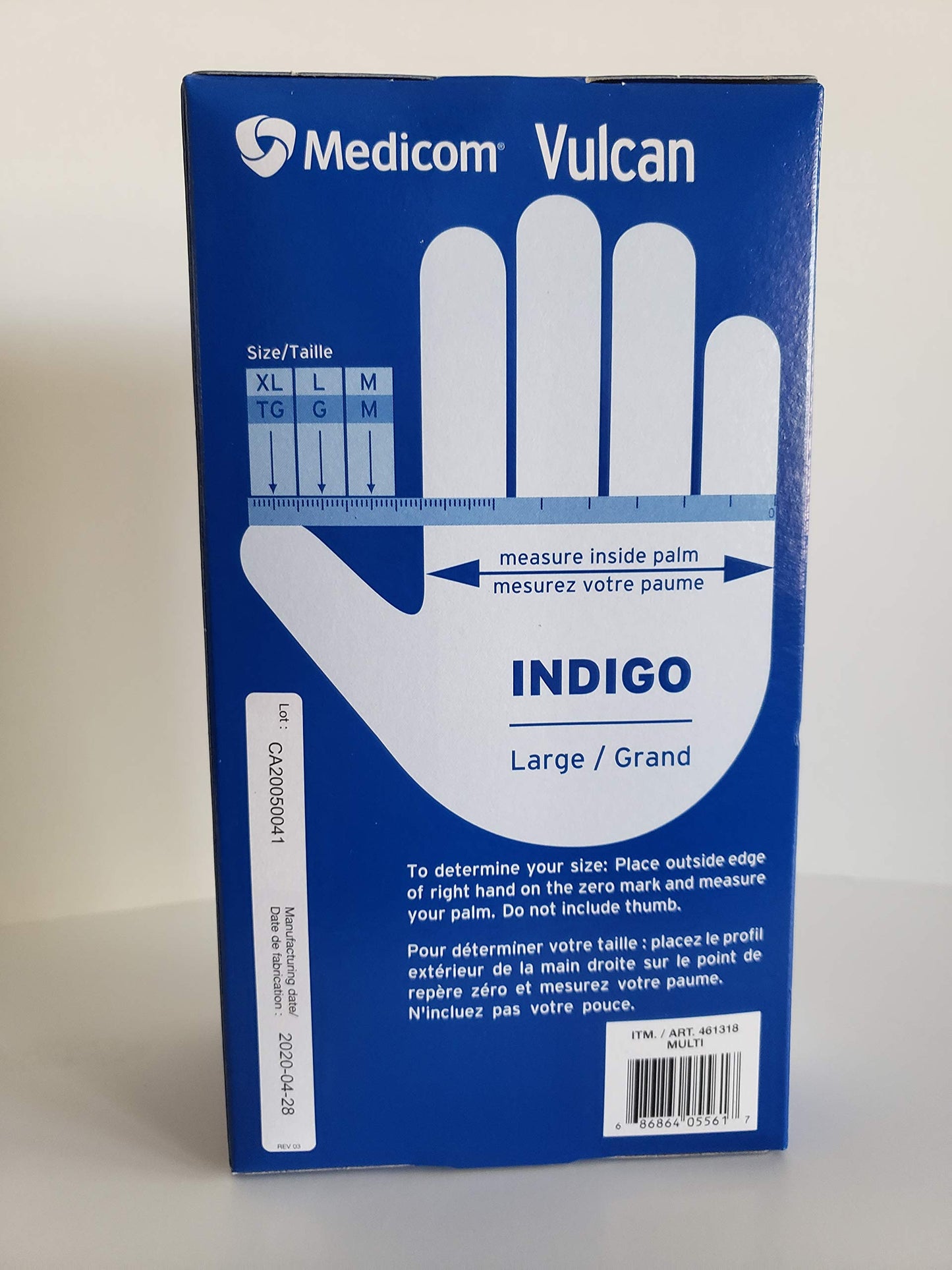 Medicom Vulkan Nitrile Gloves Large - Disposable Powder-Free Exam Gloves