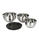 MIU Stainless Steel Mixing Bowl Set with Lids – 6-Piece Premium Kitchen Prep & Storage Set