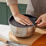 MIU Stainless Steel Mixing Bowl Set with Lids – 6-Piece Premium Kitchen Prep & Storage Set