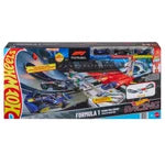 Hot Wheels Racing Formula 1 Grand Prix Circuit Track Set – 3 Die-Cast F1 Cars, Dual Race Modes & Booster Playset