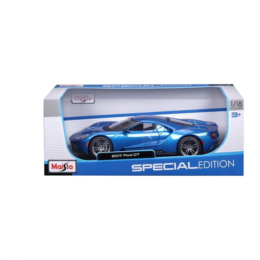 1:18 Scale 2017 Ford GT Die-Cast Model Car – Blue | Metal Alloy Replica Gift Collection