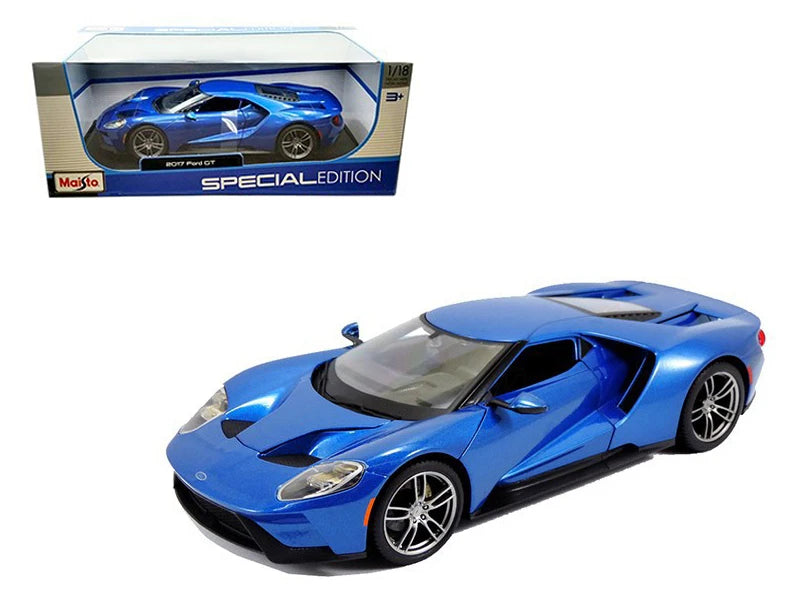 1:18 Scale 2017 Ford GT Die-Cast Model Car – Blue | Metal Alloy Replica Gift Collection