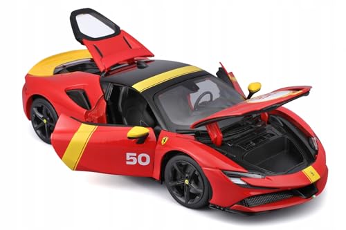 Ferrari SF90 Stradale Assetto Fiorano – 1:18 Die-cast Model (Signature Series) – Opening Doors & Bonnet – Collector’s Supercar
