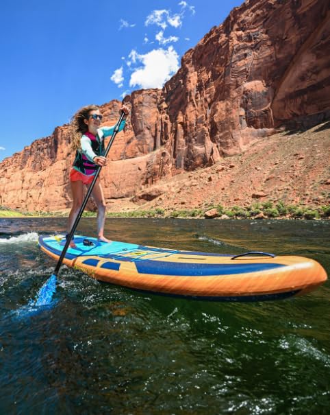 لوح التجديف القابل للنفخ Body Glove Performer GTS، لوح SUP مع جميع الملحقات، تصميم عريض وثابت، سطح مانع للانزلاق، ألواح تجديف قابلة للنفخ للشباب والكبار