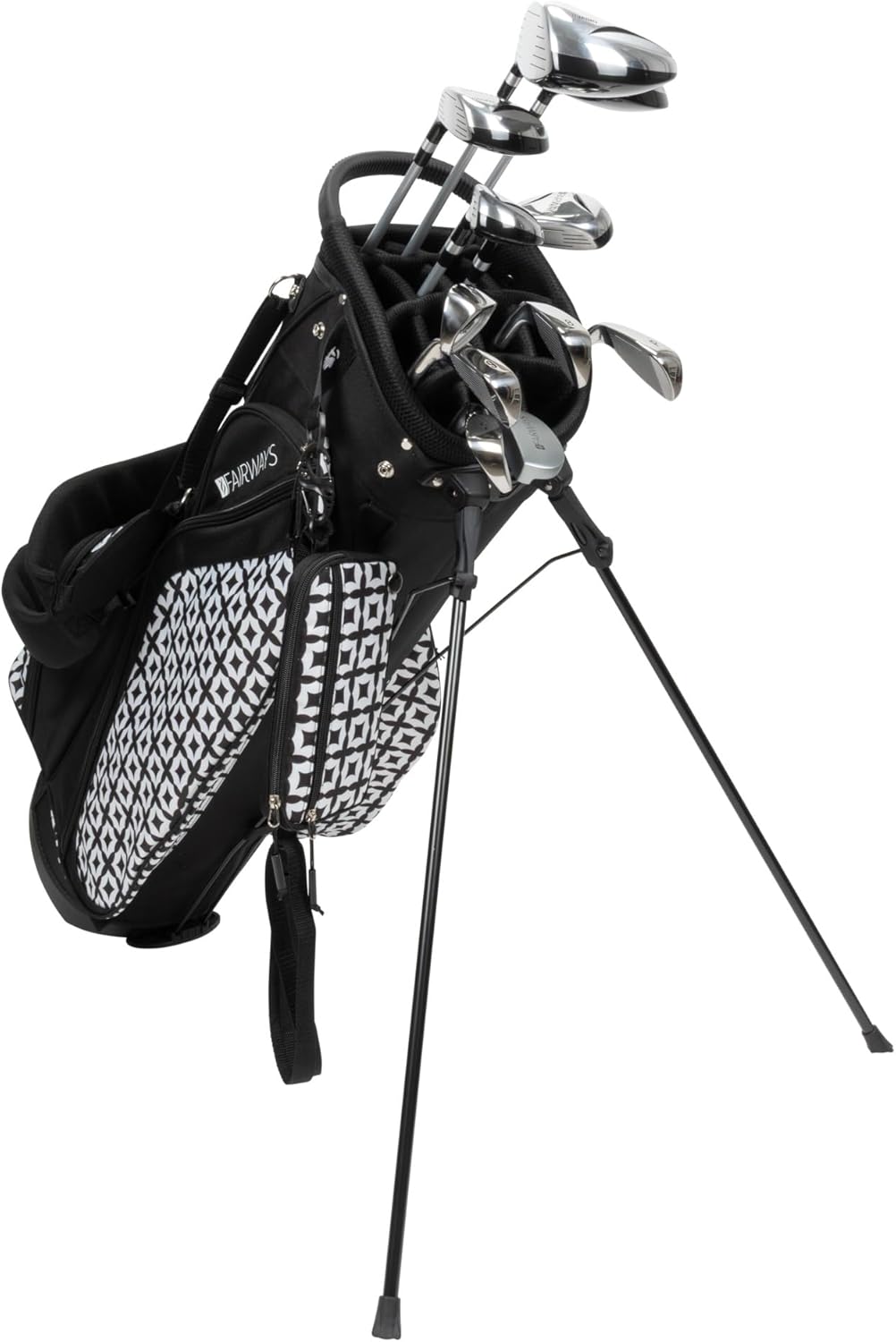 Nancy Lopez Fairways 11-Club Women's Golf Set Package with Stand Bag | Graphite Shafts, Headcovers & Crossbody Bag Included
