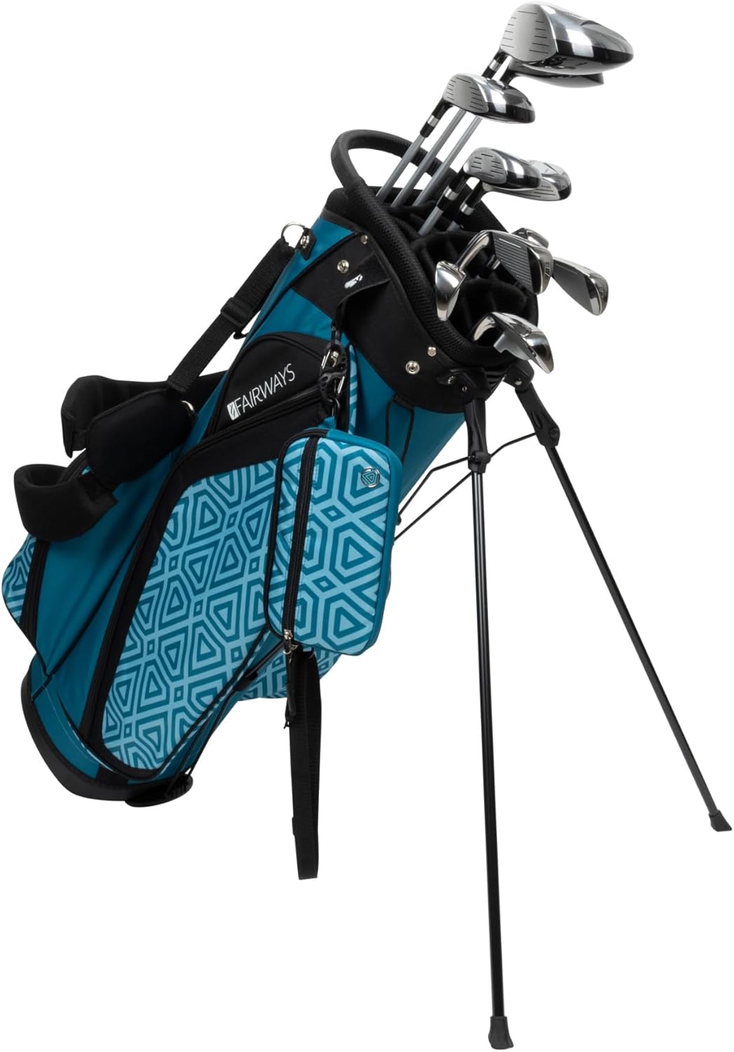 Nancy Lopez Fairways 11-Club Women's Golf Set Package with Stand Bag | Graphite Shafts, Headcovers & Crossbody Bag Included