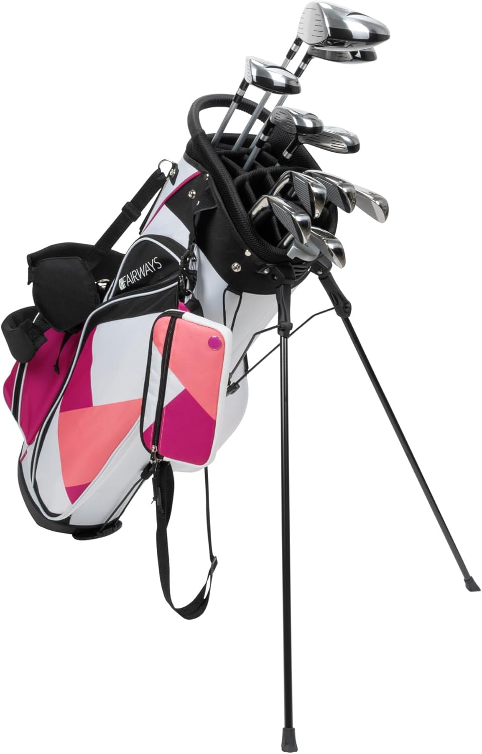 Nancy Lopez Fairways 11-Club Women's Golf Set Package with Stand Bag | Graphite Shafts, Headcovers & Crossbody Bag Included