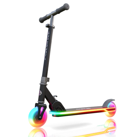 Supernova Kids Light-Up Scooter | Aluminium Frame, Adjustable Handlebar, Foldable | Ages 5+, Max 155 lbs