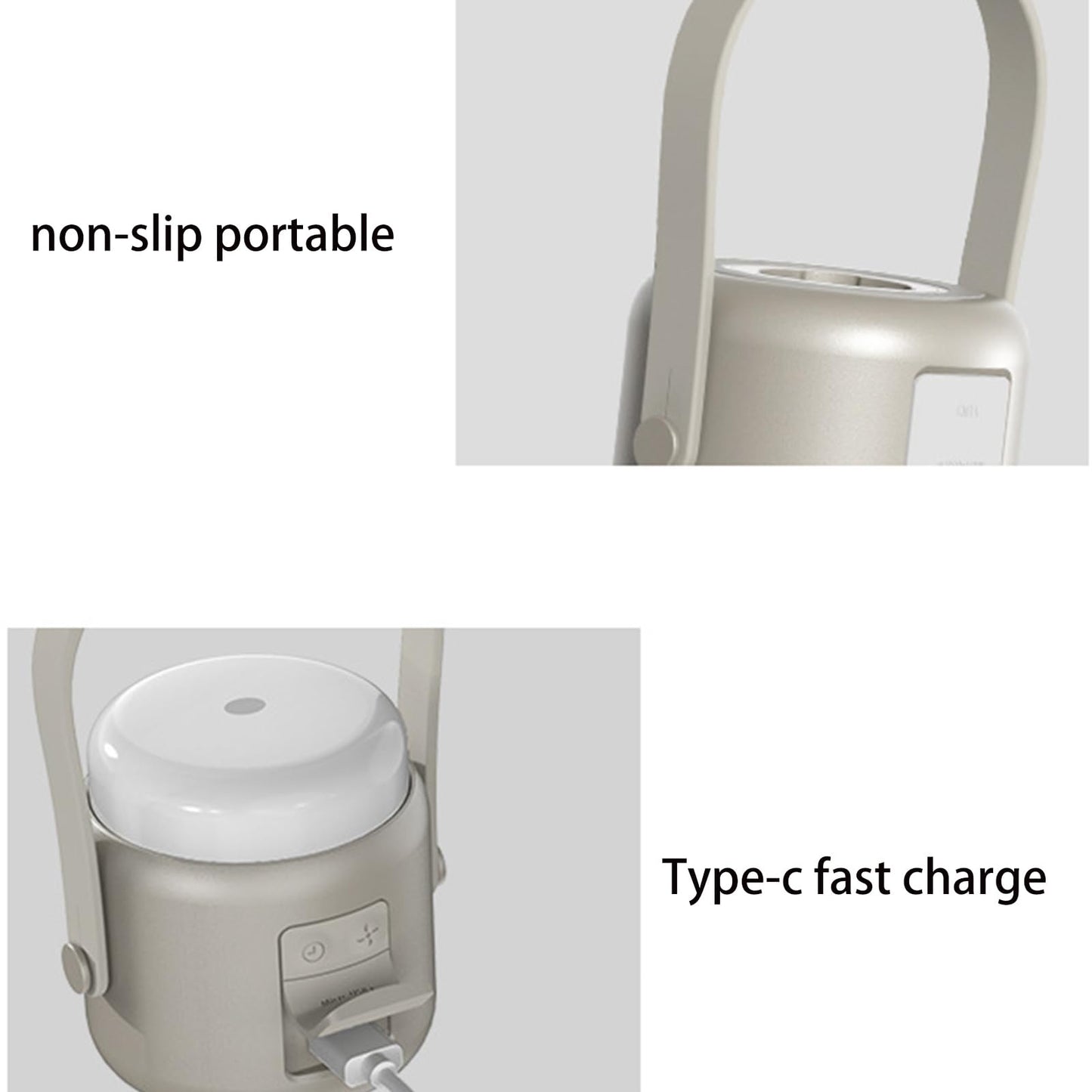 3-in-1 tragbare LED-Outdoor-Lampe mit Ventilator, Powerbank, Hängeleuchte und wiederaufladbarem Ventilator – ideal für Camping und Wandern