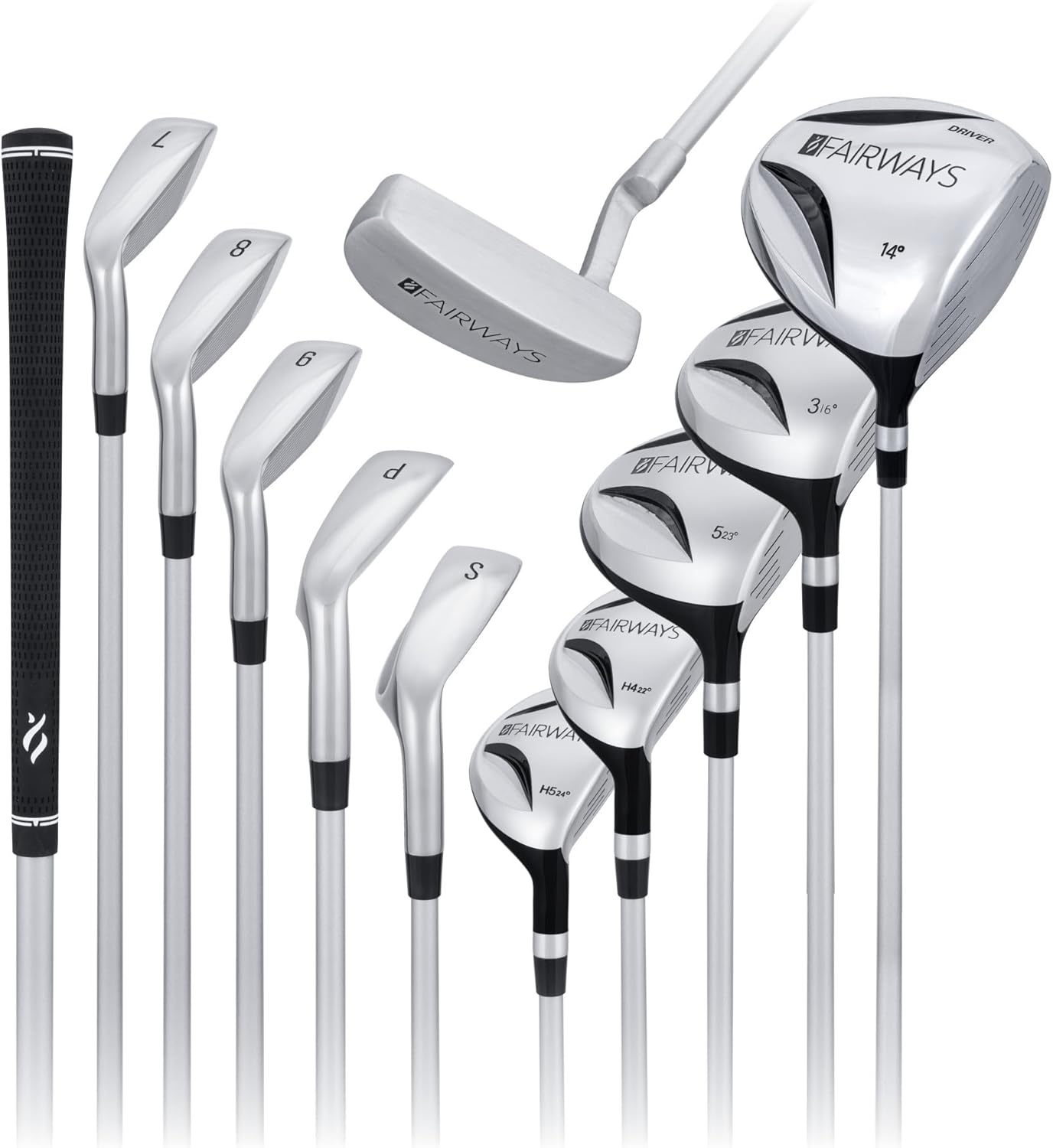 Nancy Lopez Fairways 11-Club Women's Golf Set Package with Stand Bag | Graphite Shafts, Headcovers & Crossbody Bag Included