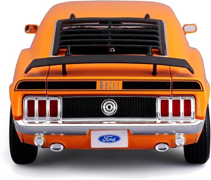 Orange Ford car with a white background

