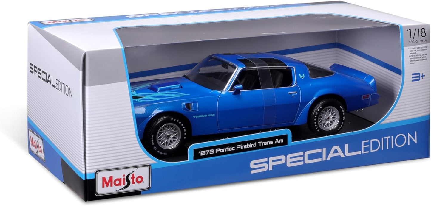 1978 Pontiac Firebird Trans Am SE 1:18 Die-Cast Model by Maisto – Blue Special Edition Classic Muscle Car