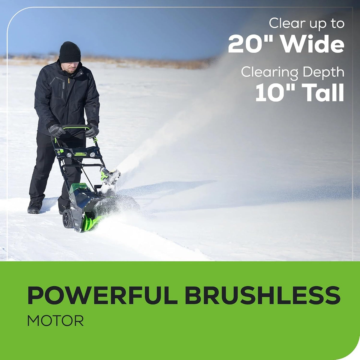 Greenworks Pro 80V 20" Cordless Snow Blower | 4Ah Battery & Charger Included | Model SN80L41