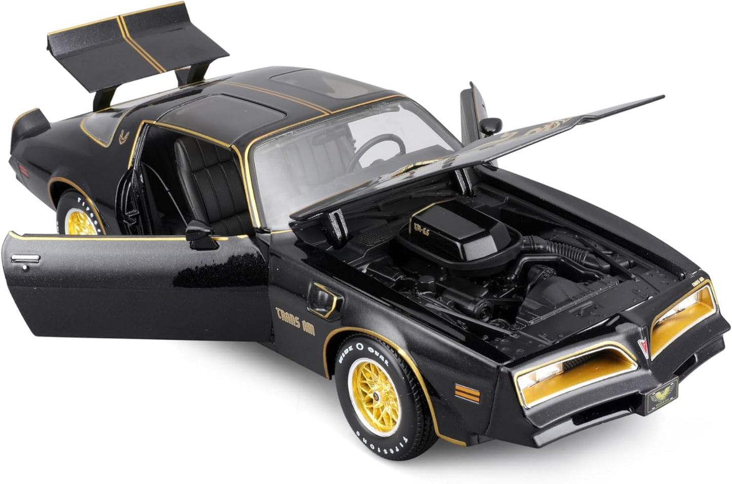 Maisto 1:18 SE 1978 Pontiac Firebird Trans Am Black & Gold Rear Edition – Diecast Model Car (Special Edition Classic American Muscle)