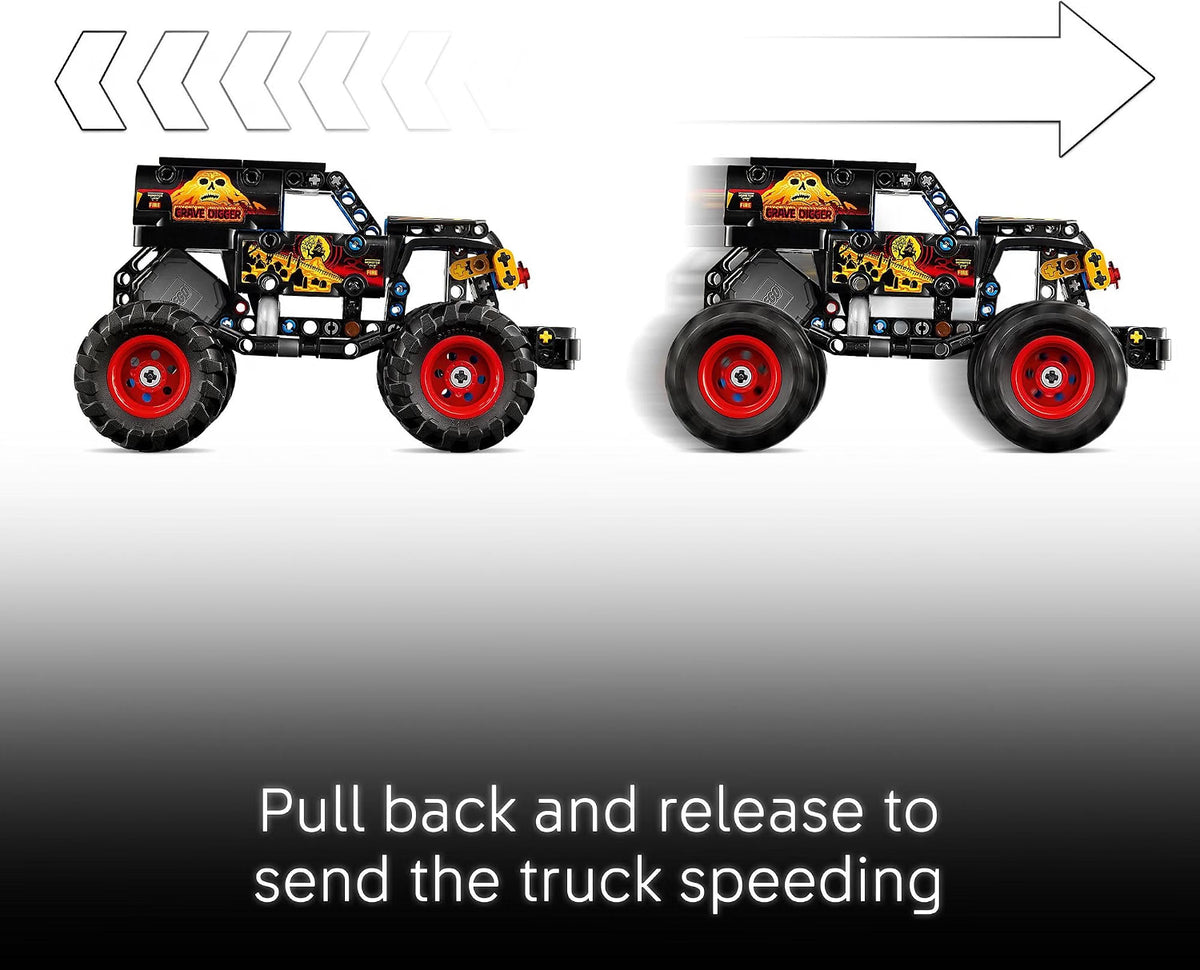 LEGO Technic Monster Jam Grave Digger #42219 | 263 Pieces | Pull-Back Monster Truck | Ages 7+