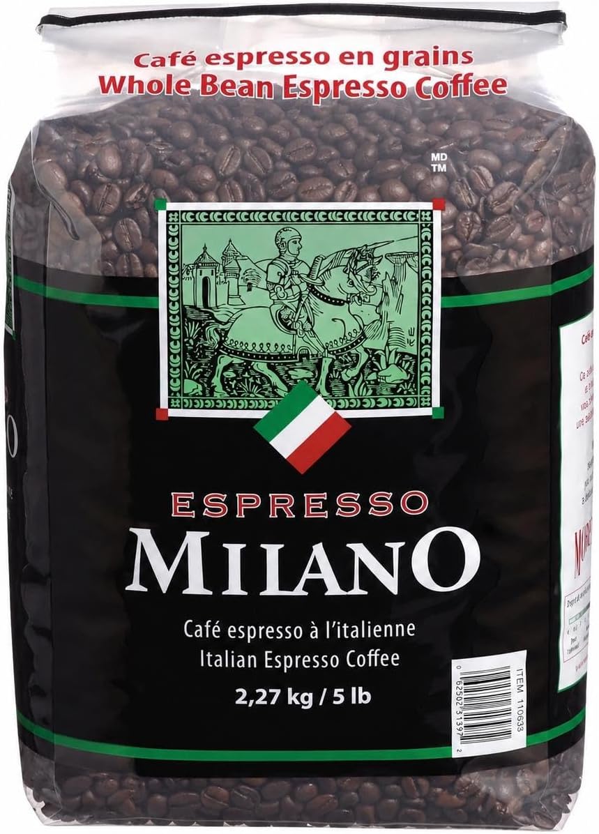 Moretto Milano Espresso Whole Coffee Beans, 2.27 kg (5 lb.) | Italian Espresso Roast, Whole Bean