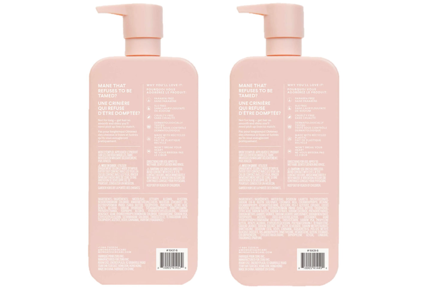 MONDAY Feuchtigkeitsspendendes Shampoo- und Spülungsset für trockenes und geschädigtes Haar, 2er-Pack, 887 ml (1 Shampoo + 1 Spülung)