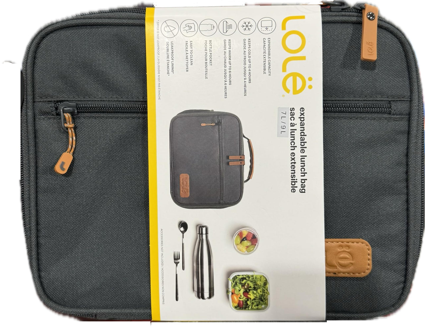 حقيبة غداء قابلة للتوسيع متوافقة مع منتجات لولي - معزولة وأنيقة وقابلة للحمل