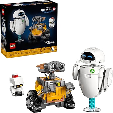 LEGO Disney & Pixar WALL-E & EVE 43279 – 811-Piece Adult Building Set & Display Model