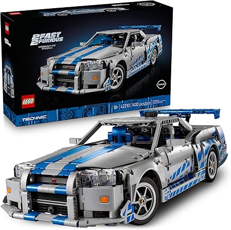 LEGO Technic Nissan GT-R NISMO set with packaging on a white background