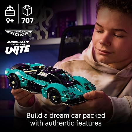 LEGO Technic Aston Martin Valkyrie 42208 – 707-Piece Sports Car Model Building Set for Ages 9+