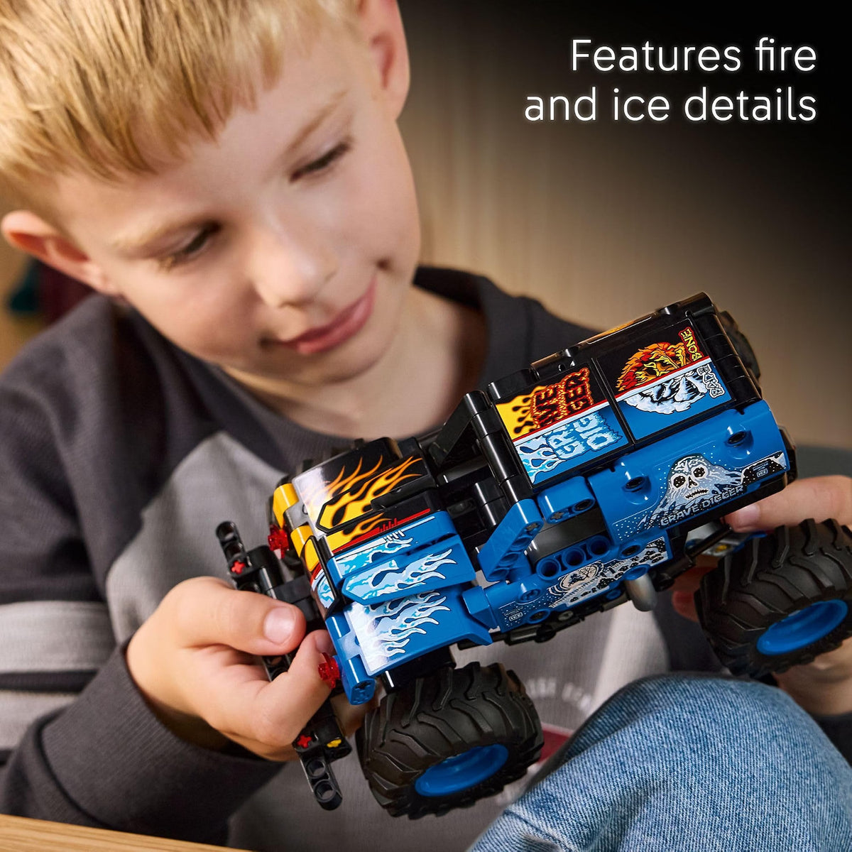 LEGO Technic Monster Jam Grave Digger #42219 | 263 Pieces | Pull-Back Monster Truck | Ages 7+