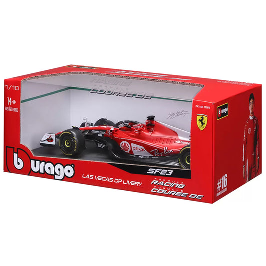 Bburago Ferrari SF-23 #16 Charles Leclerc | Las Vegas GP Livery 2023 | 1:18 Scale Formula 1 Diecast Model Car