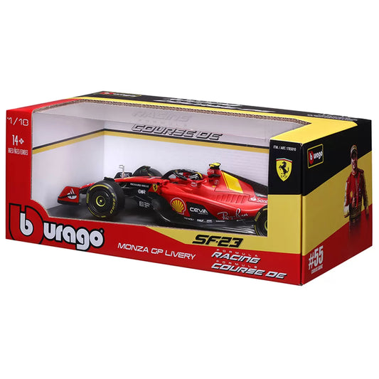 Bburago Ferrari SF-23 #55 Carlos Sainz | Monza GP Livery 2023 | 1:18 Scale Formula 1 Diecast Model Car