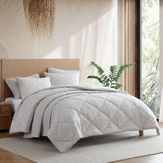 Jennifer Adams Reversible Comforter Set, 6-Piece | 100% Polyester, Includes Comforter, Coverlet & 4 Shams